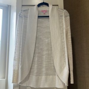 Lilly Pulitzer white Amalie Open-Front Cardigan Sweater XS